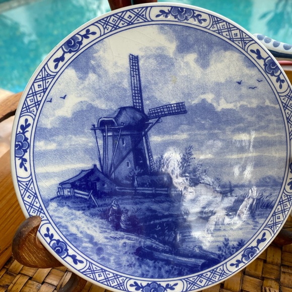 VTG Delft Blue GKB Handscreened Heineken Beer Steins & Delft Blue Delfino Plate - Picture 2 of 10